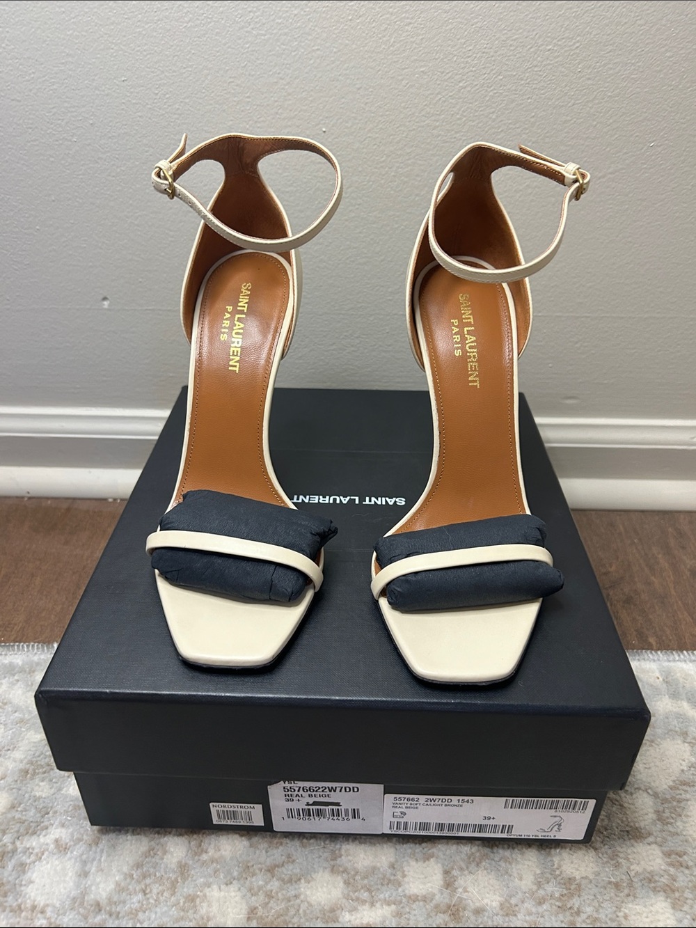 YSL real beige Ankle-Strap Sandals - Picture 1 of 4